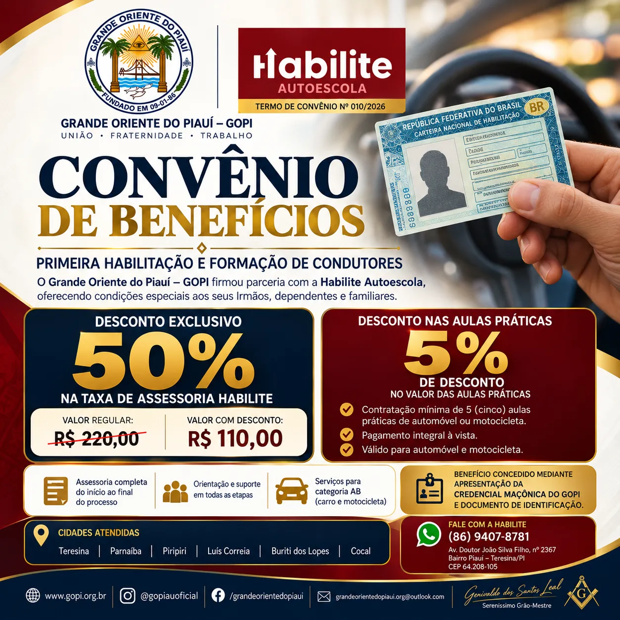 🤝 GOPI FIRMA CONVÊNIO COM A HABILITE AUTOESCOLA